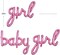 Baby Girl Letter Balloons-16 Inch Pink Baby Girl Shower Foil Balloons Banner for Gender Reveal Party Baby Birthdays Party Decoration